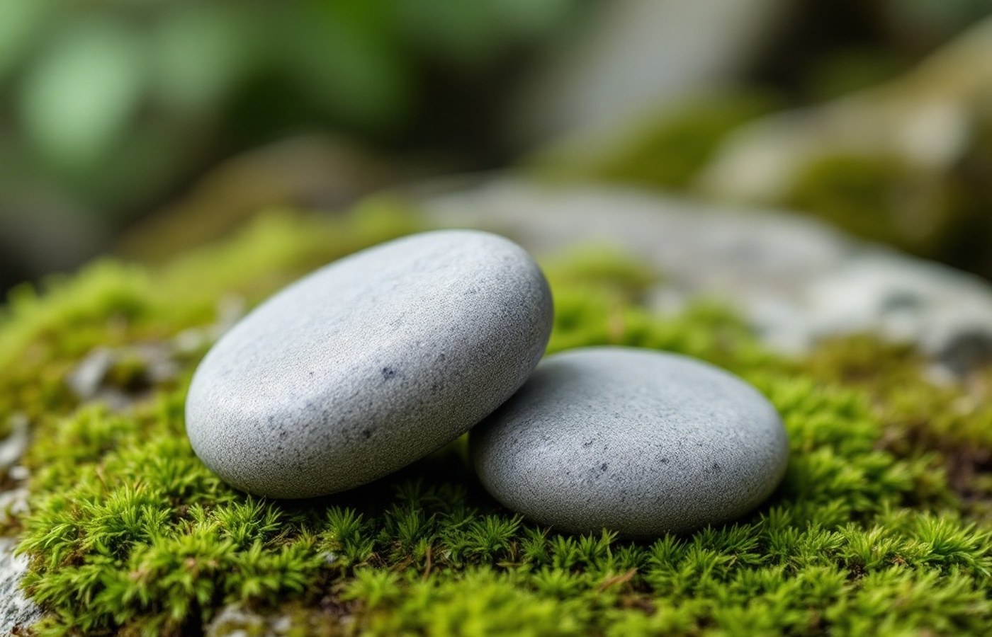 Two stones resting together